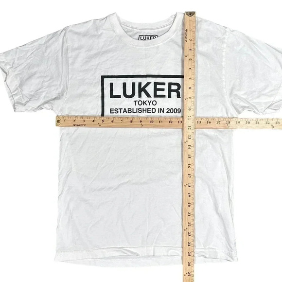 Luker by Neighborhood Japan Tokyo Big Logo  White T Shirt Mens Medium - Picture 7 of 7
